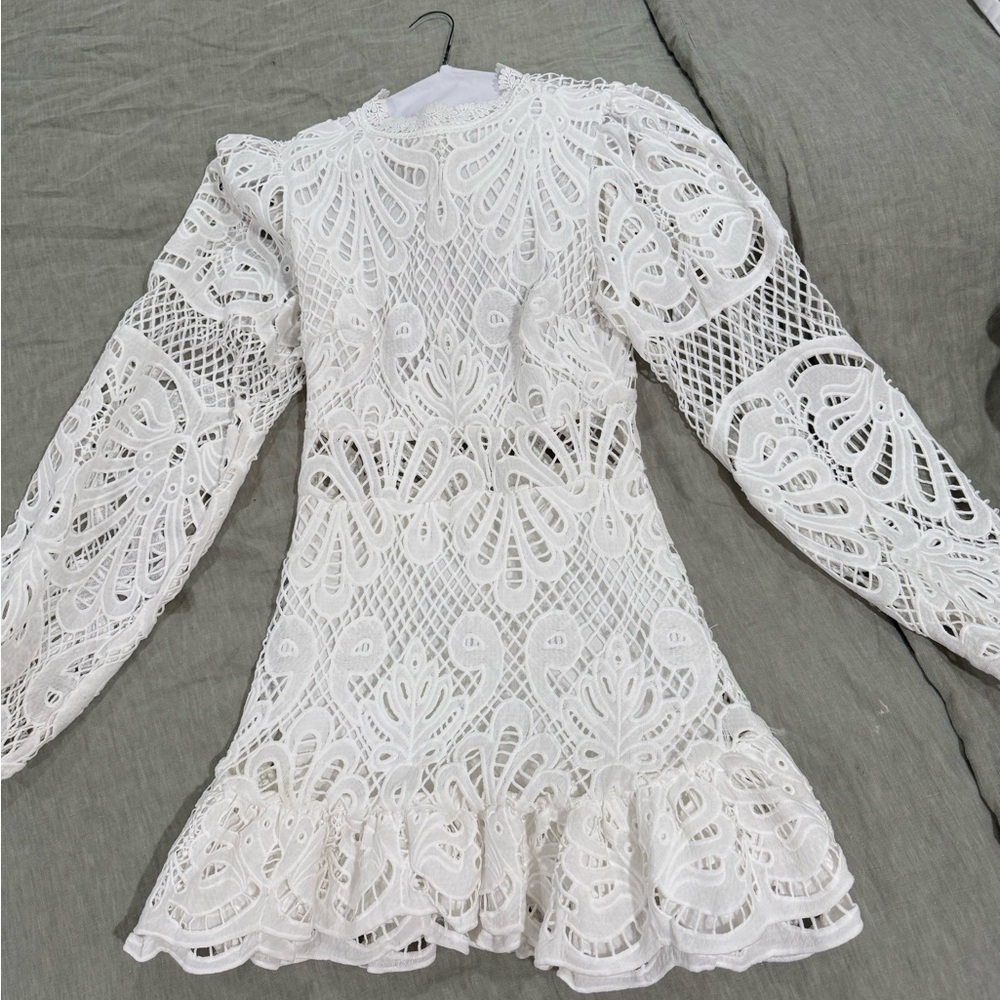 White mini dress